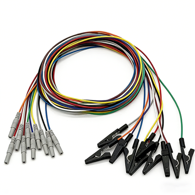 Kabel do elektrod EEG z zaciskiem krokodylkowym, wtykiem żeńskim 1,5 mm