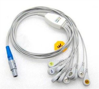 Biomedyczne 14-pinowe złącze Lemo Kabel EKG Holter Leadwire
